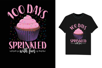100 Days Y'all 100 Days Sprinkled With Fun Happy 100th day of school t-shirt design vector Tshirt