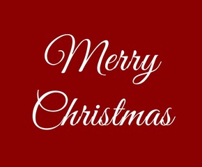 Merry Christmas text festive poster red web banner sign for marketing advertising social media 