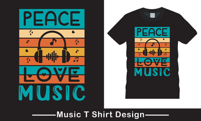 Music typography vector t shirt design template, Music t-shirt, vector, slogan, graphic, for t-shirt prints, and other uses.