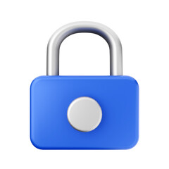 padlock 3d render icon illustration