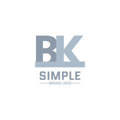 T B K modern letter logo
