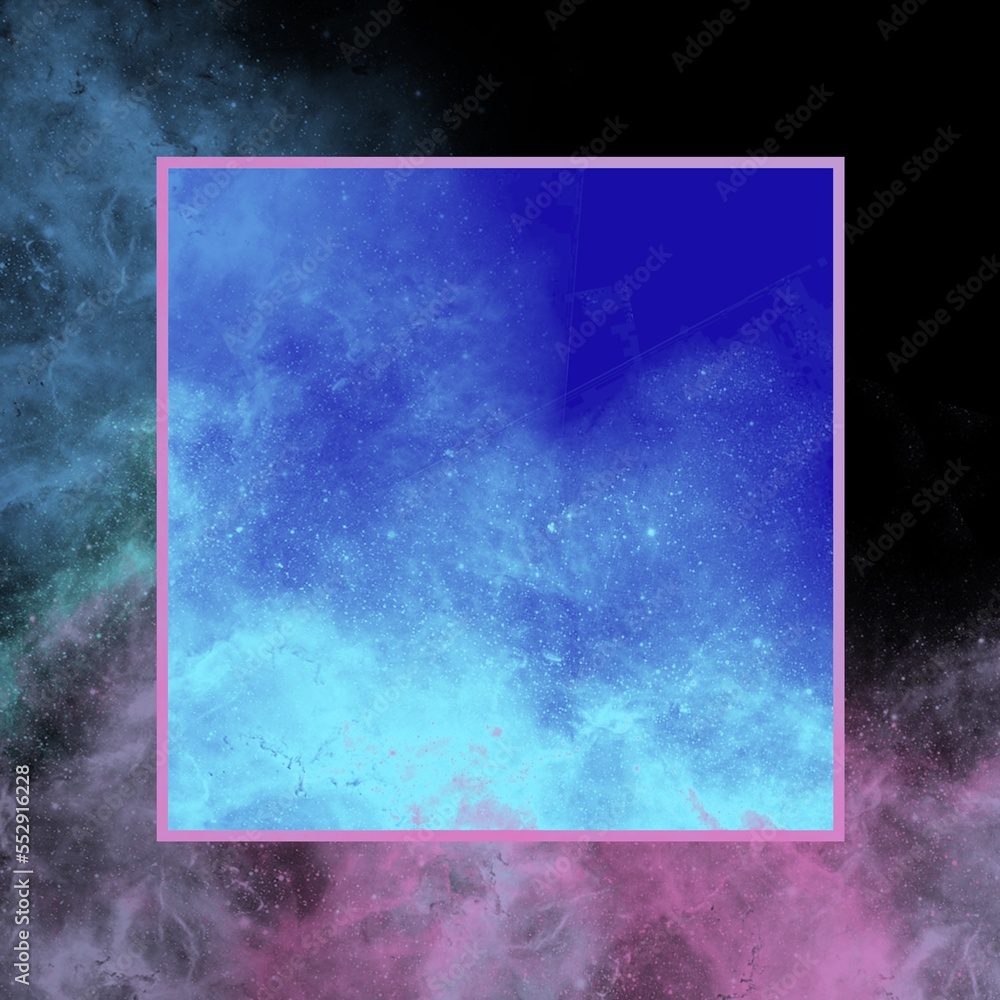 Wall mural abstract frame with glow.in the style of space and planets.template,wallpaper,background with planet