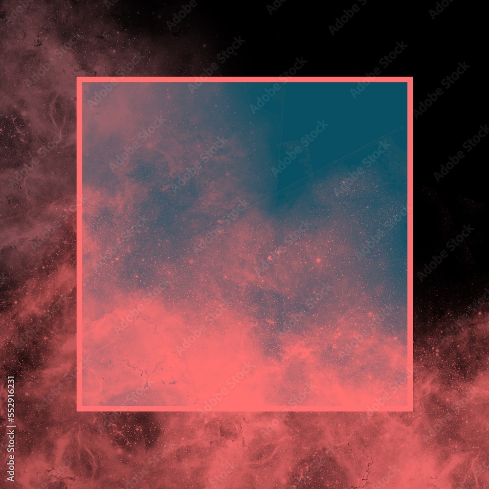 Wall mural abstract frame with glow.in the style of space and planets.template,wallpaper,background with planet
