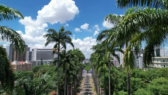 Aerial view of Pra&ccedil;a da Liberdade in Belo Horizonte, Minas Gerais, Brazil