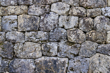 石垣に積まれた石、背景素材