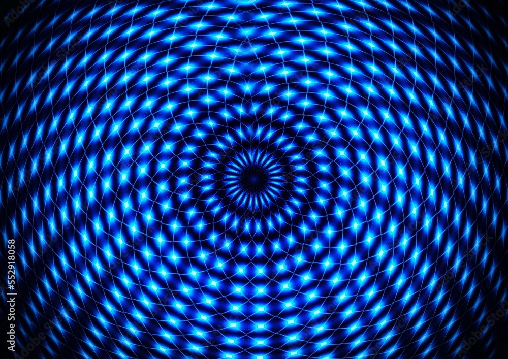 Poster abstract background of radially exploding blue rays