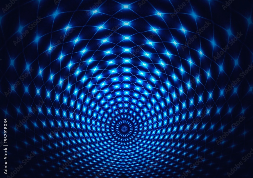 Aufkleber abstract background of radially exploding blue rays