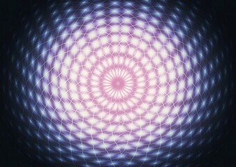 Abstract background of radially exploding blue rays