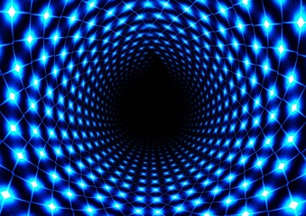 Abstract background of radially exploding blue rays