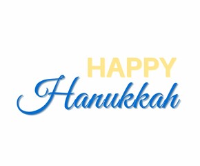 happy hanukkah glowing text banner poster sign for marketing advertising social media holiday greetings