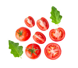 Fresh tomatoes on transparent png