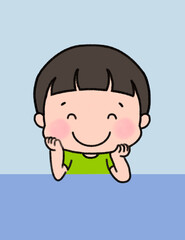 행복해하는남자아이