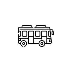 bus vector icon. transportation icon outline style. perfect use for logo, presentation, website, and more. simple modern icon design line style