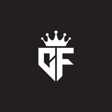 recommend clip art: CF or FC letters logo initials monogram shield and crown geometric
