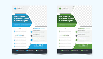 Modern and creative corporate flyer design template