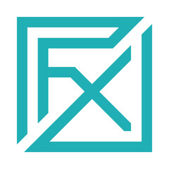 Letter F and X Line Logo