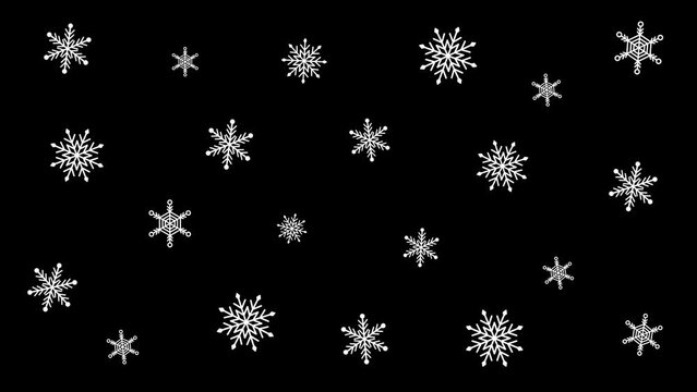 Snowflake background animation (transparent background)