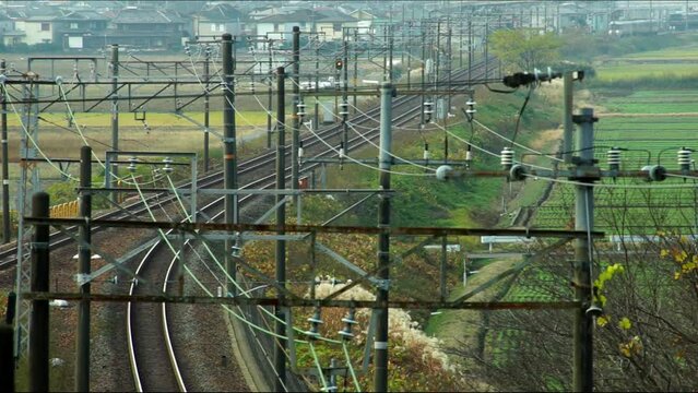 秋の東海道本線 安土～能登川を走る特急ワイドビューひだ