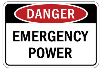 Electrical emergency shut off sign and label