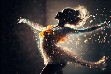 Obraz na płótnie Canvas Dancer in sparkles