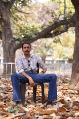 man modeling in fall season