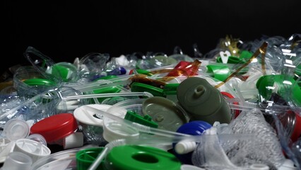 Single use plastic garbage from one household. Bring awareness to over pollution of landfill by non...