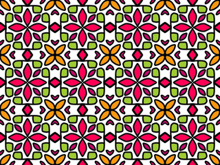 Fototapeta premium pattern, seamless, wallpaper, floral, vintage, damask, vector, texture, fabric, ornament, design, decoration, antique, textile, decor, flower, art, retro, old, illustration, backdrop, gold, tile, baro