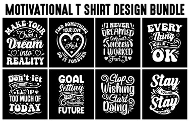 Lettering t-shirt design Bundle, Motivational Saying T-shirt Design set, typography t-shirt design bundle