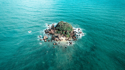 Aerial view of Koh Sing in Chumphon Prachuap kiri Khan Thailand