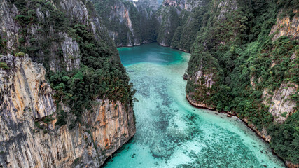 Aerial view of Pileh Lagoon Thailand © Thierry C