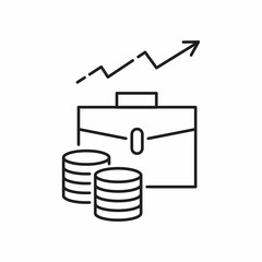 money flow icon illustration. money flow concept symbol design