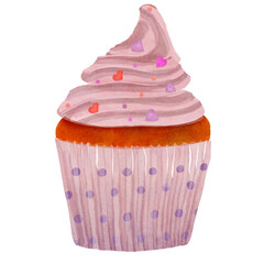 cupcake isolated on white background