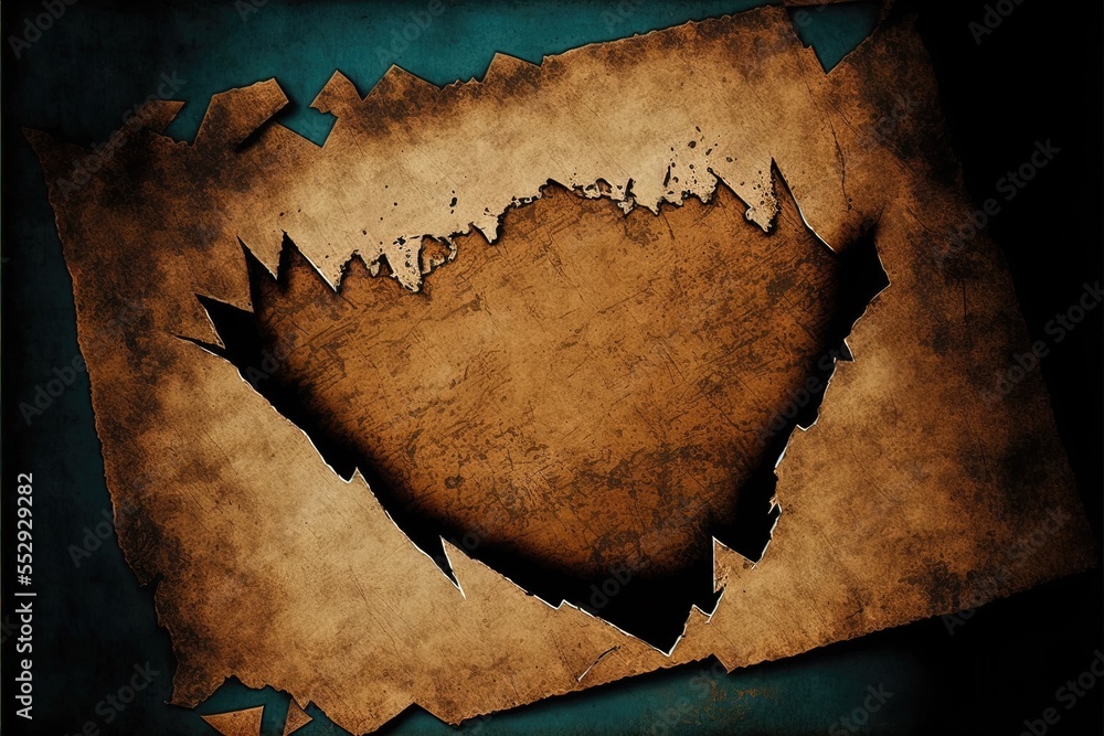 Poster a piece of paper with a torn heart on it's side and a torn piece of paper with a torn heart on it's 