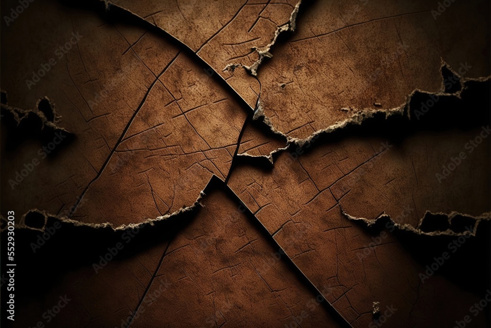Poster a close up of a leaf with a brown background and a black border around it with a white border. gener