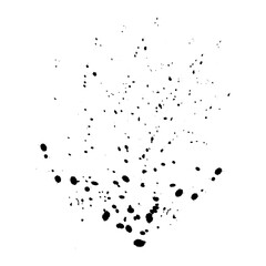Ink stain. Dirty grunge. Spots. Splatter drops of liquid paint and ink splatter. Drop splash.