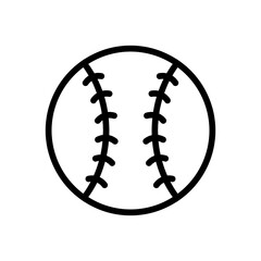 Outline Baseball icon. Illustration of sports equipment. The baseball icon design is suitable for app users, website developers, graphic designers