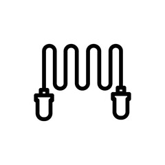 Outline jump rope icon. Illustration of sports equipment. The jump rope icon design is suitable for app users, website developers, graphic designers.