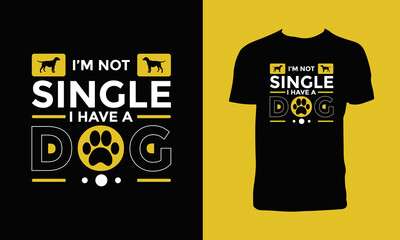 Dog Typography T Shirt Design. 