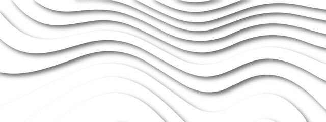 Abstract white paper cut shapes background with shadow and topography map concept. Abstract realistic Papercut decoration background. Vector illustration.