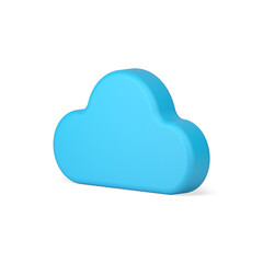 Cloud 3d icon blue air sky natural air environment decorative isometric element