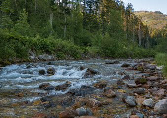 Mountain river at Tatra  national park.