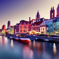 Obraz premium Traditional Cityscape That Inspires Wanderlust k realistic highly detailed