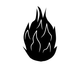 dragon fruit icon outline vector illustration. isolated on white background