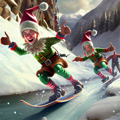 Elves doing extreme sports