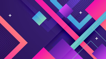 Fototapeta premium Abstract colourful design on dark purple background