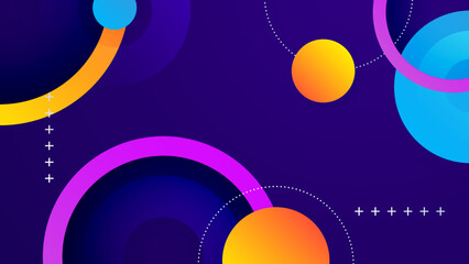 Obraz premium Abstract colourful design on dark purple background