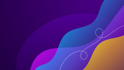 Abstract colourful design on dark purple background