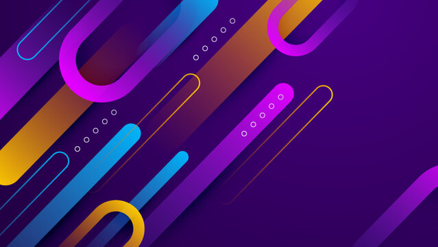Abstract colourful design on dark purple background
