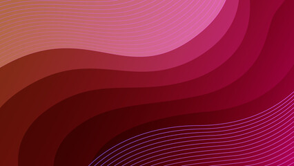 Abstract colourful pink and dark red wave background