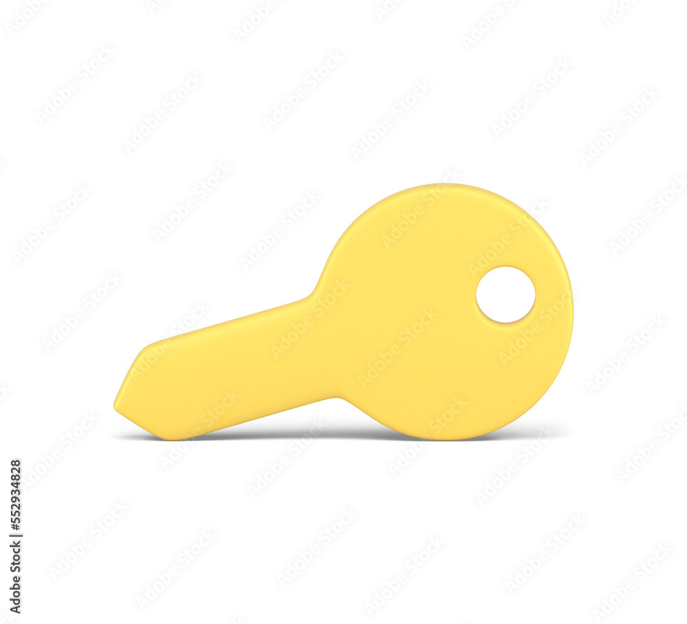 Poster glossy key open door application web access privacy control personal data protection 3d icon